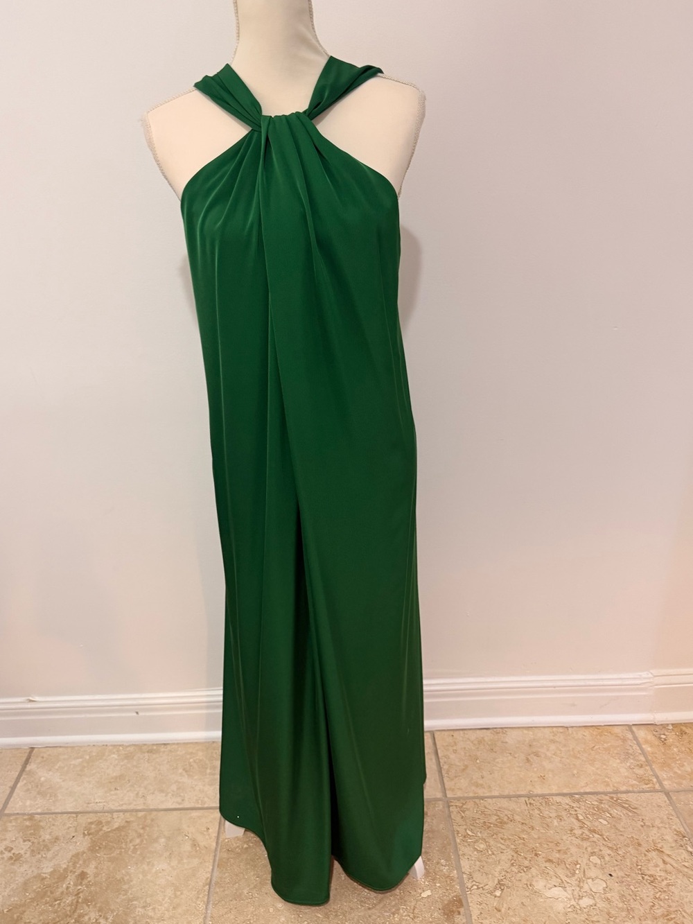 Banana Republic Emerald Green Halter Maxi Dress